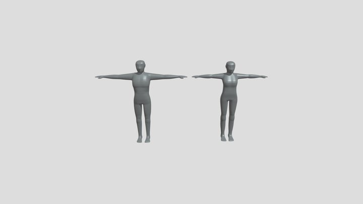 (OUTDATED) Male/Female Figures V1 3D Model