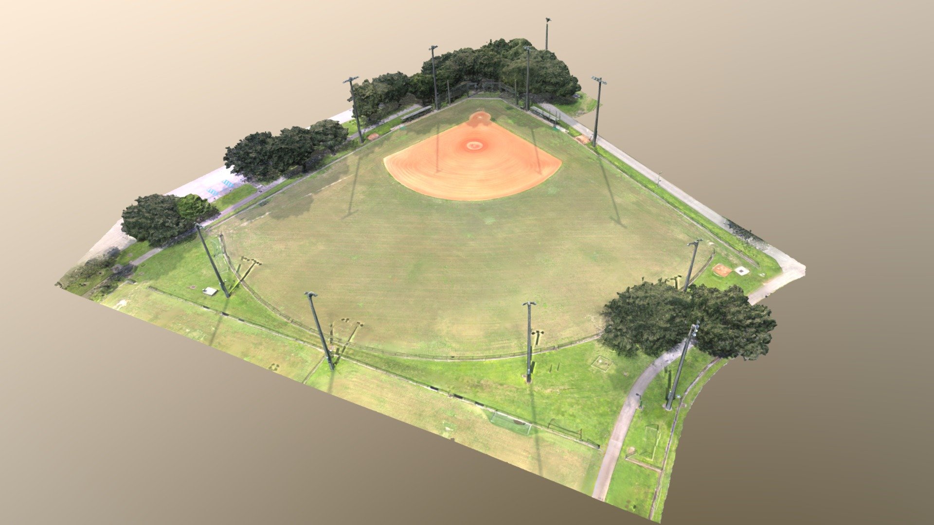 Plantation Central Park Baseball Field 3D model by AlphaCharlie Drone