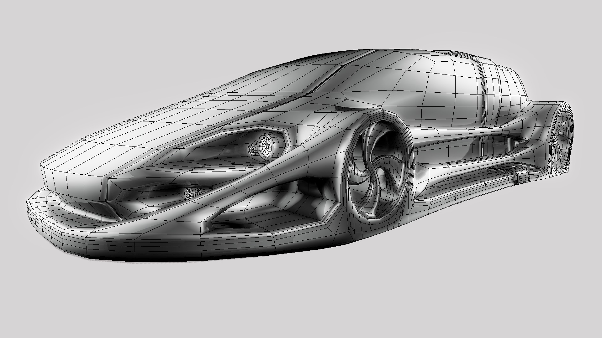 3D model Futuristic Car HD 08 - This is a 3D model of the Futuristic Car HD 08. The 3D model is about diagram, engineering drawing.