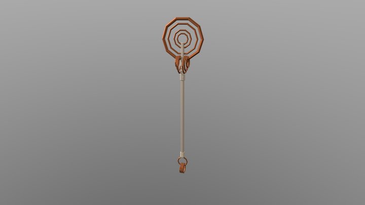 low-poly staff 3D Model