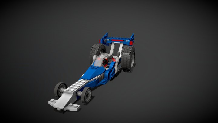 Lego Race Rider Car 3D Model