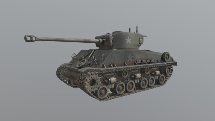 Sherman Easy Eight Tank 3D Model