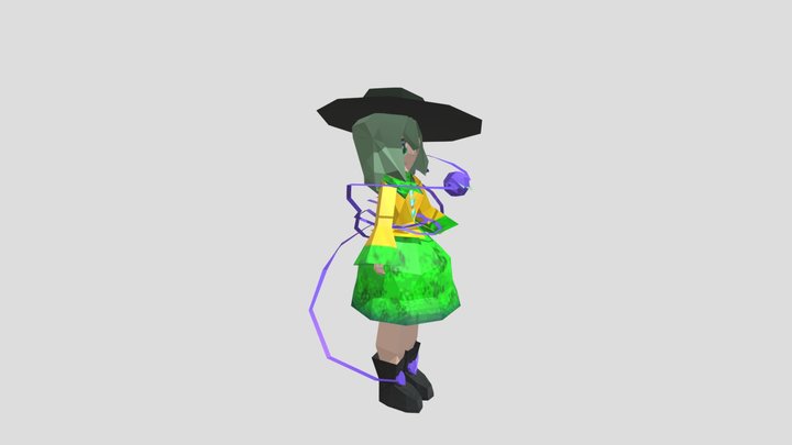 Koishi komeji low poly 3d model by HMAJ 3D Model