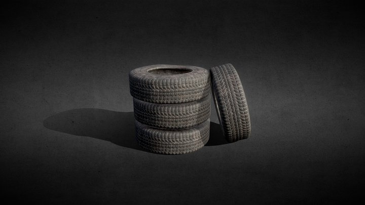 Dirty Old Tires 3D Model