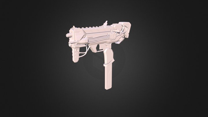 Sombra's Machine Pistol Cyberspace 3D Model
