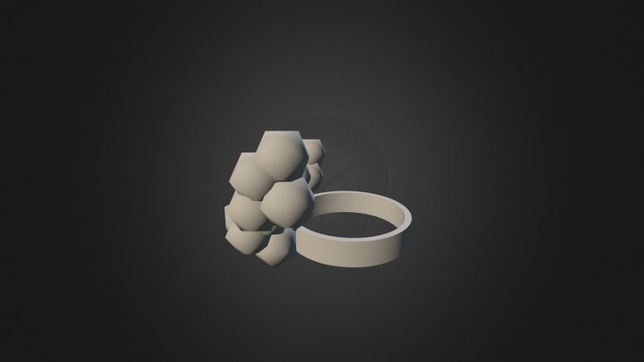 Grapeicosa Ring  3D Model