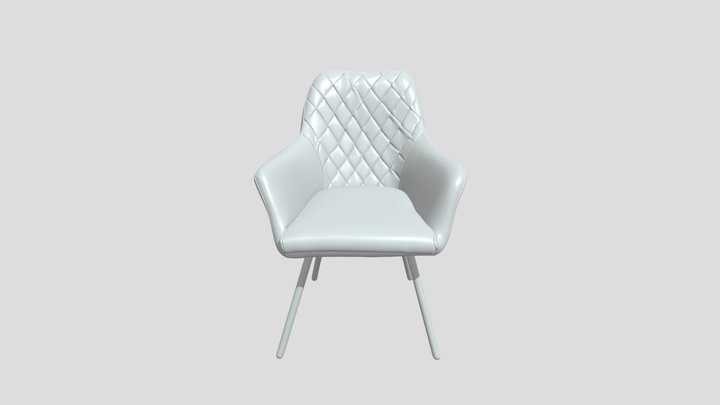 Light gray upholstered accent chair