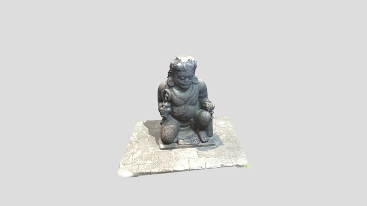 Arca Dwarapala Candi Plaosan 3D Model