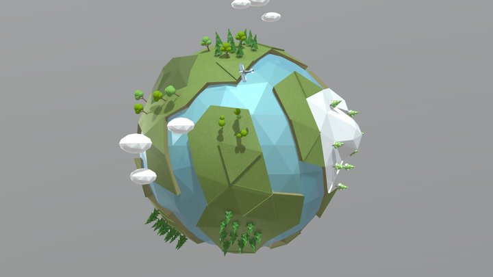 Paper Earth 3D Model
