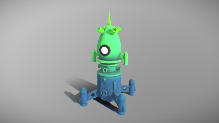 Stylized Rocket The Sims 4 Cartoon 3D Model