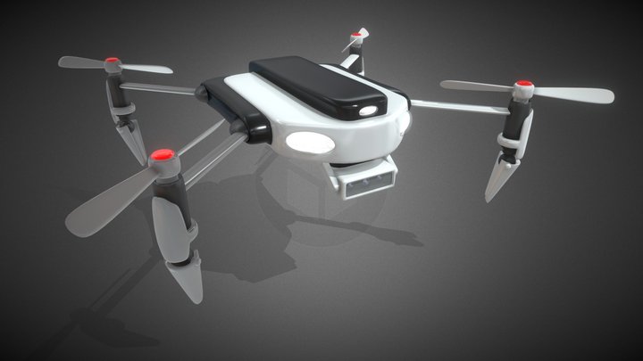Drone de Última Geração com Camera 3D Model