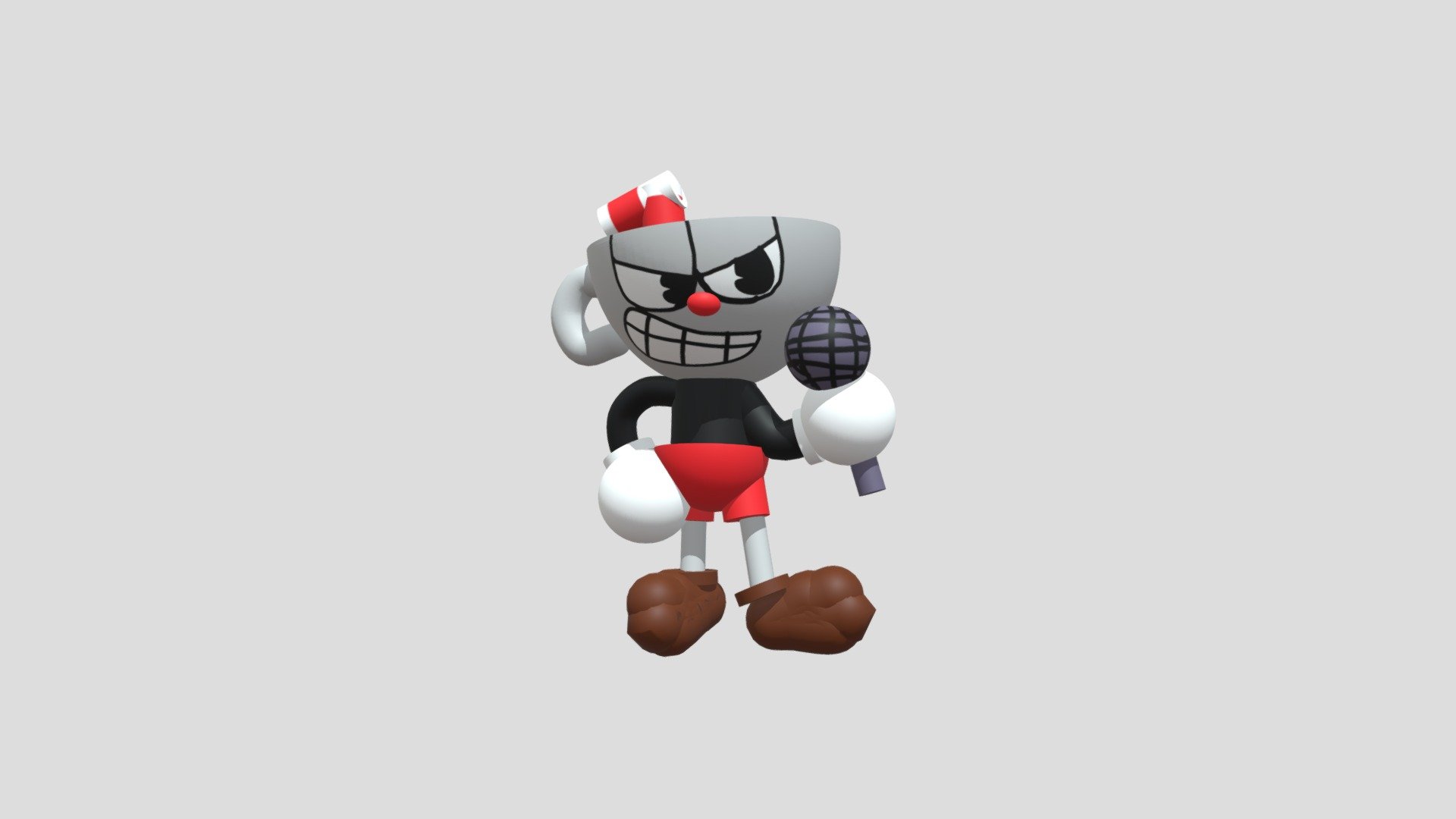 STL file Cuphead FNF INDIE CROSS ❌・3D print object to download・Cults