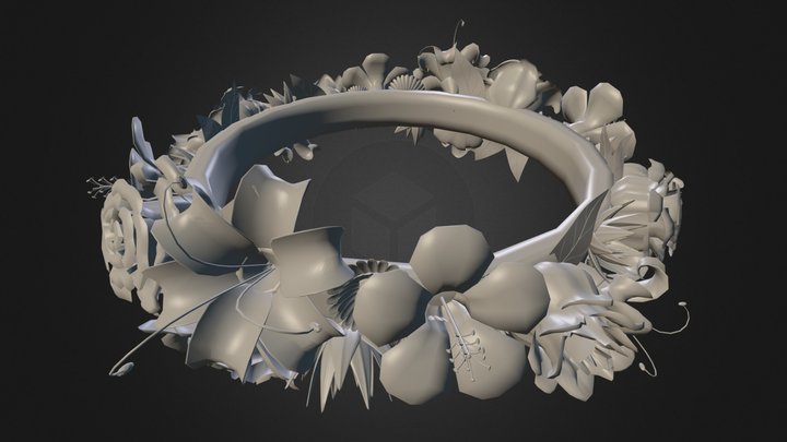 Flower Crown 3D Model
