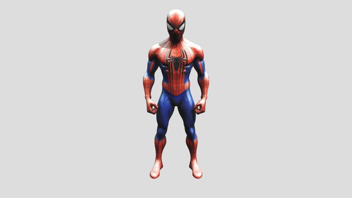 Simple stand spider man with original texture 3D Model