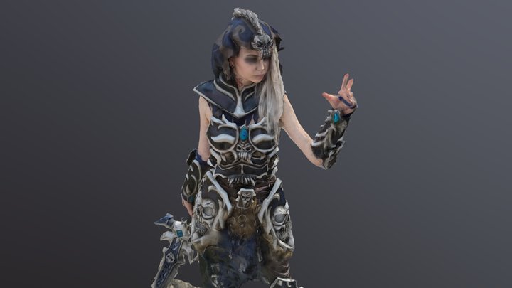 Cosplay Death knight character 3D Model