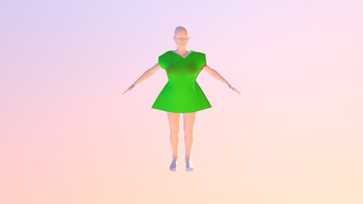 M Model L Dress Tension 3D Model