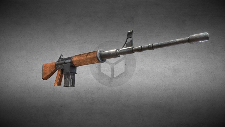 Colt Rifle Fallout 1 3D Model