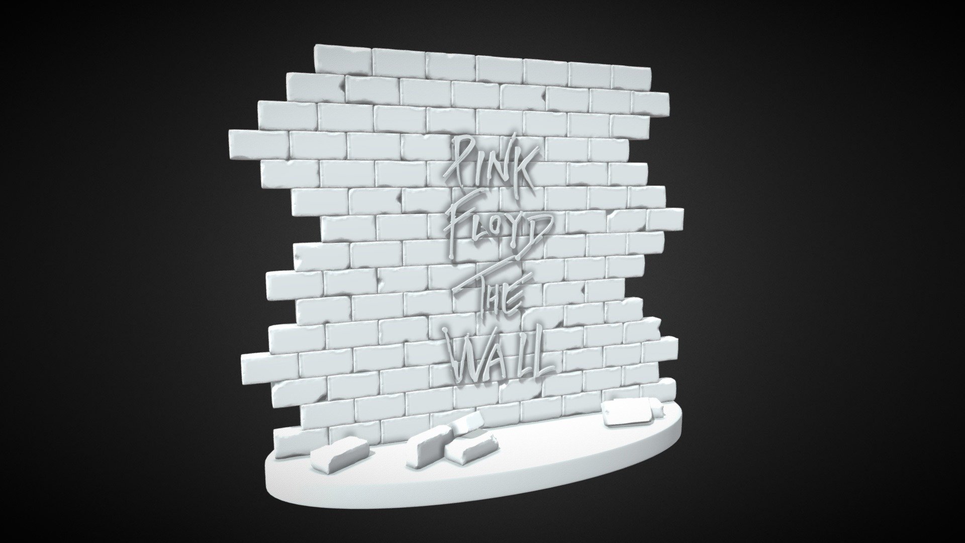 Pink Floyd - The Wall: 3D Print Statue - Buy Royalty Free 3D model by  MatthewKrause (@MatthewKrause) [3ac99d3]