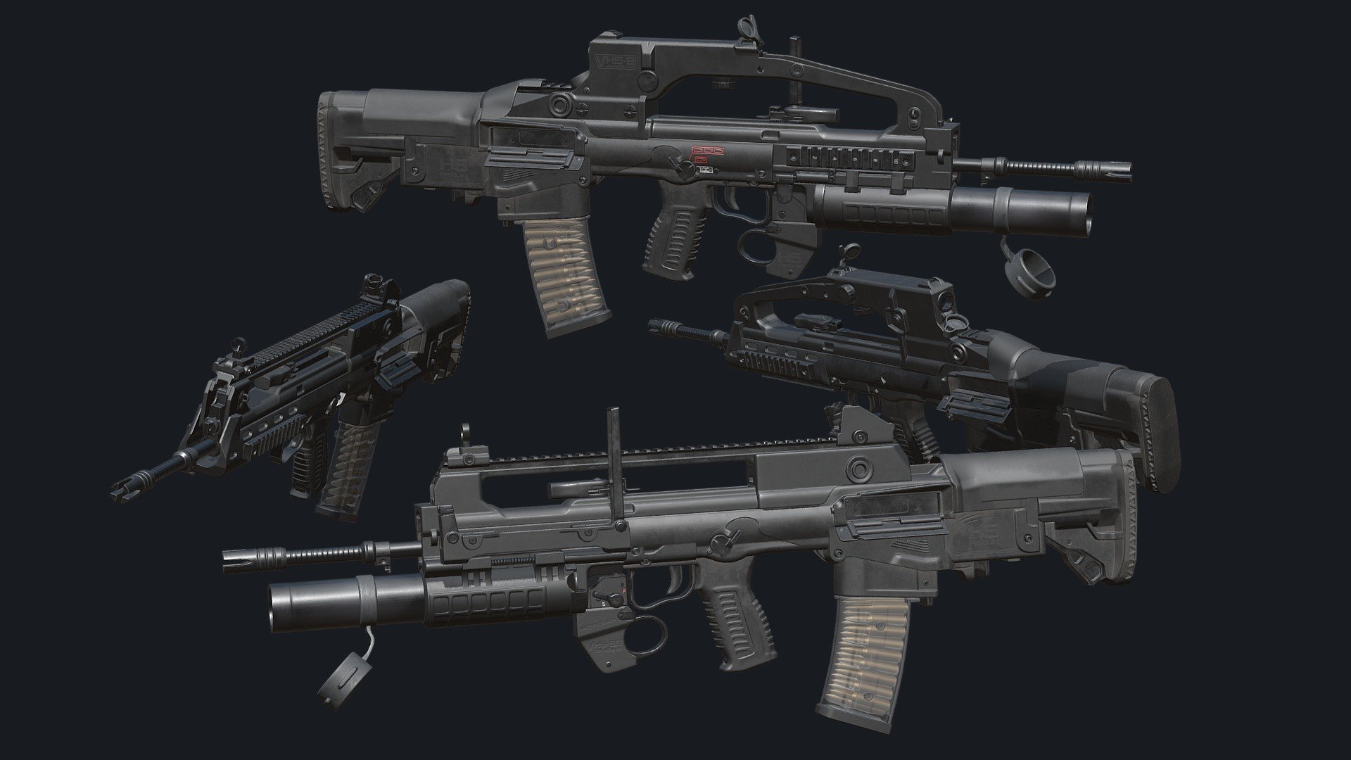 VHS2 Assault Rifle default textures - 3D model by XM_ru [3aca140 ...