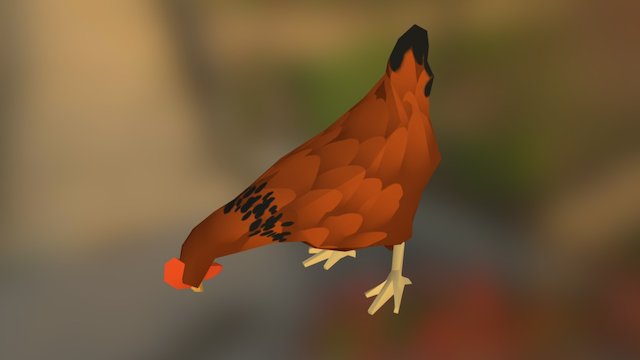 Lo-Poly Chicken 3D Model