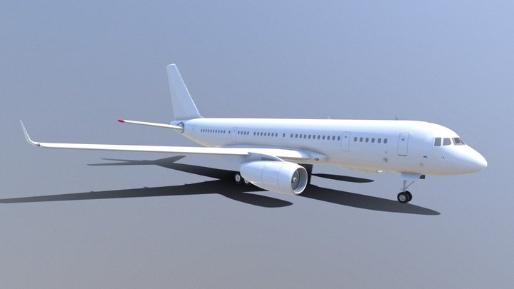 Tupolev Tu 204 – Kostenloses 3D-Modell STL