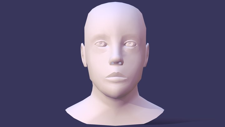 Face Low Poly 3D Model
