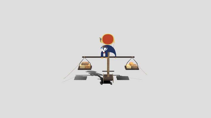 Ancient Egyptian Robot Animation 3D Model