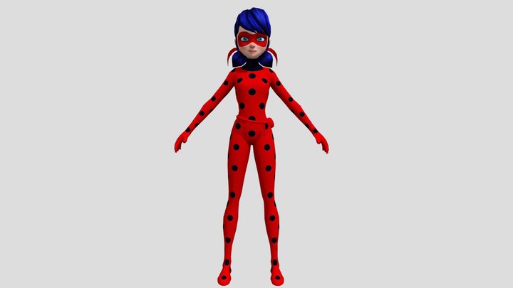 3D model Cat Noir Animated Rigged from Miraculous Ladybug VR / AR /  low-poly