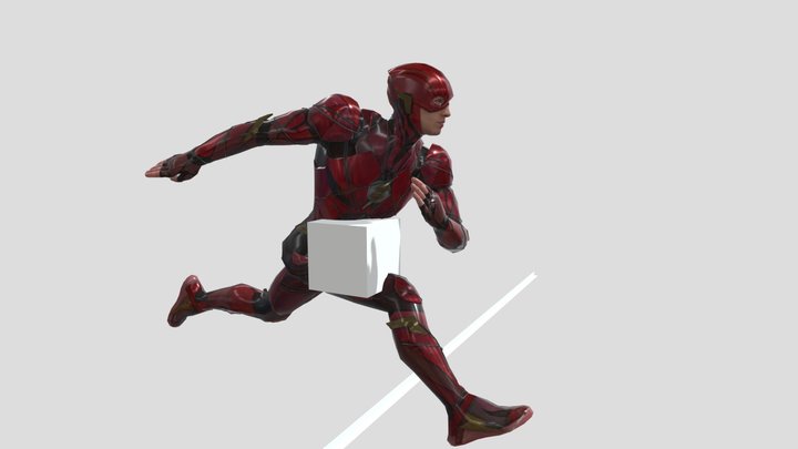 Flash Justice League 3D Model with Animations 3D Model