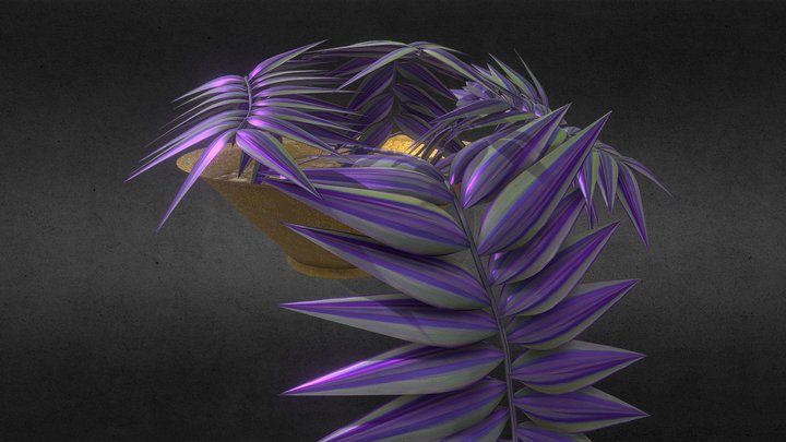 Creeper Plant with pot 3D Model