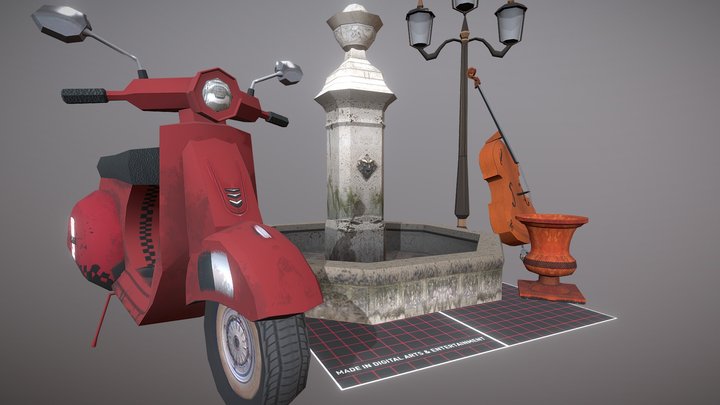 5 Props in Venice 3D Model