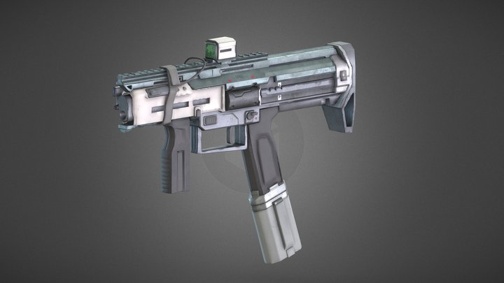 Sci-fi SMG 3D Model