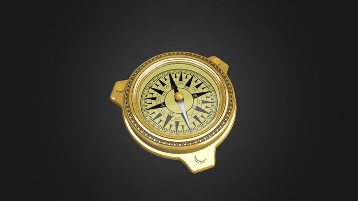 Baroque Compass 3D Model