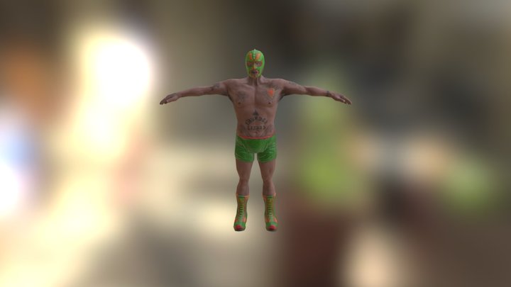 Auld Cameron Luchador T- Pose 3D Model