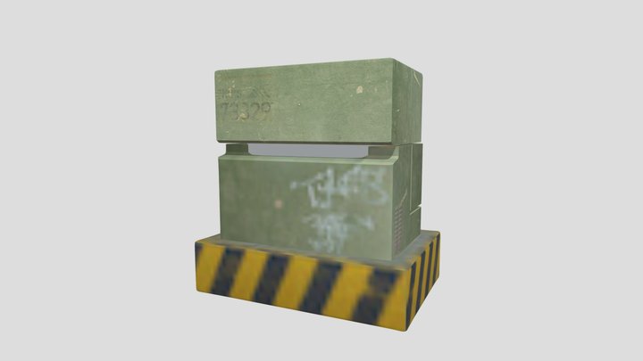 台灣復古變電箱藍芽耳機套 3D Model