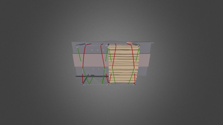 Upright Fixed Loop Lashing 3D Model