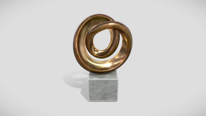 Abstract Bronze Art Sculpture 21 3D Model