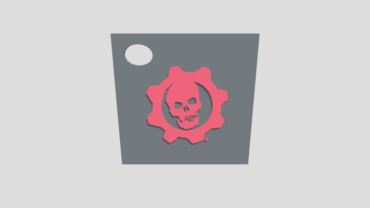Logo De Gear Of War Llavero #2 3D Model