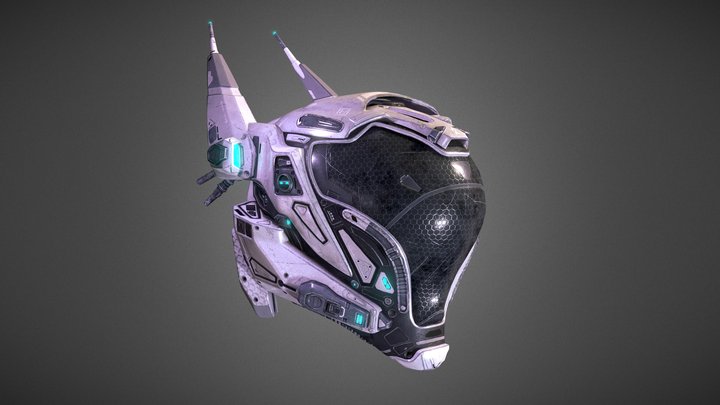 Cyberpunk Helmet 3D Model