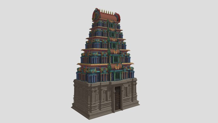 Indian Temple Modular Kit 3D Model