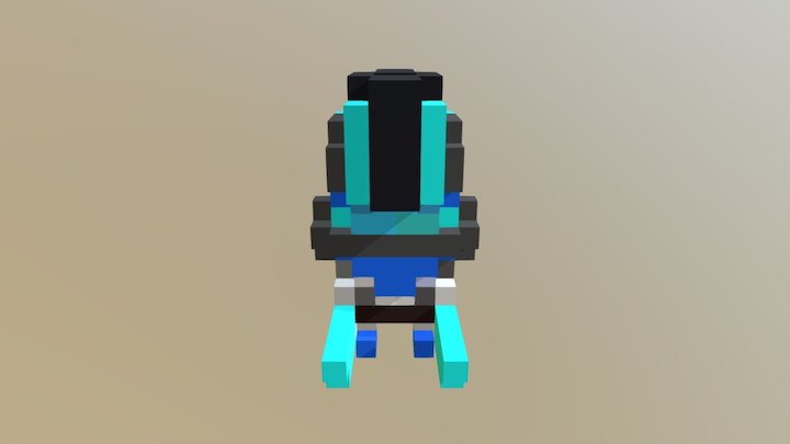Voxel Knight 3D Model