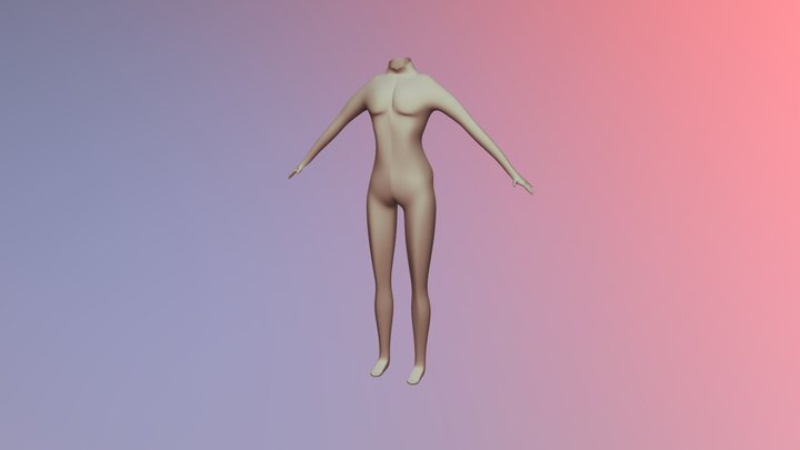 Anime Human Topology 3D Model