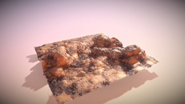 Rocky Desert Landscape 3D Model