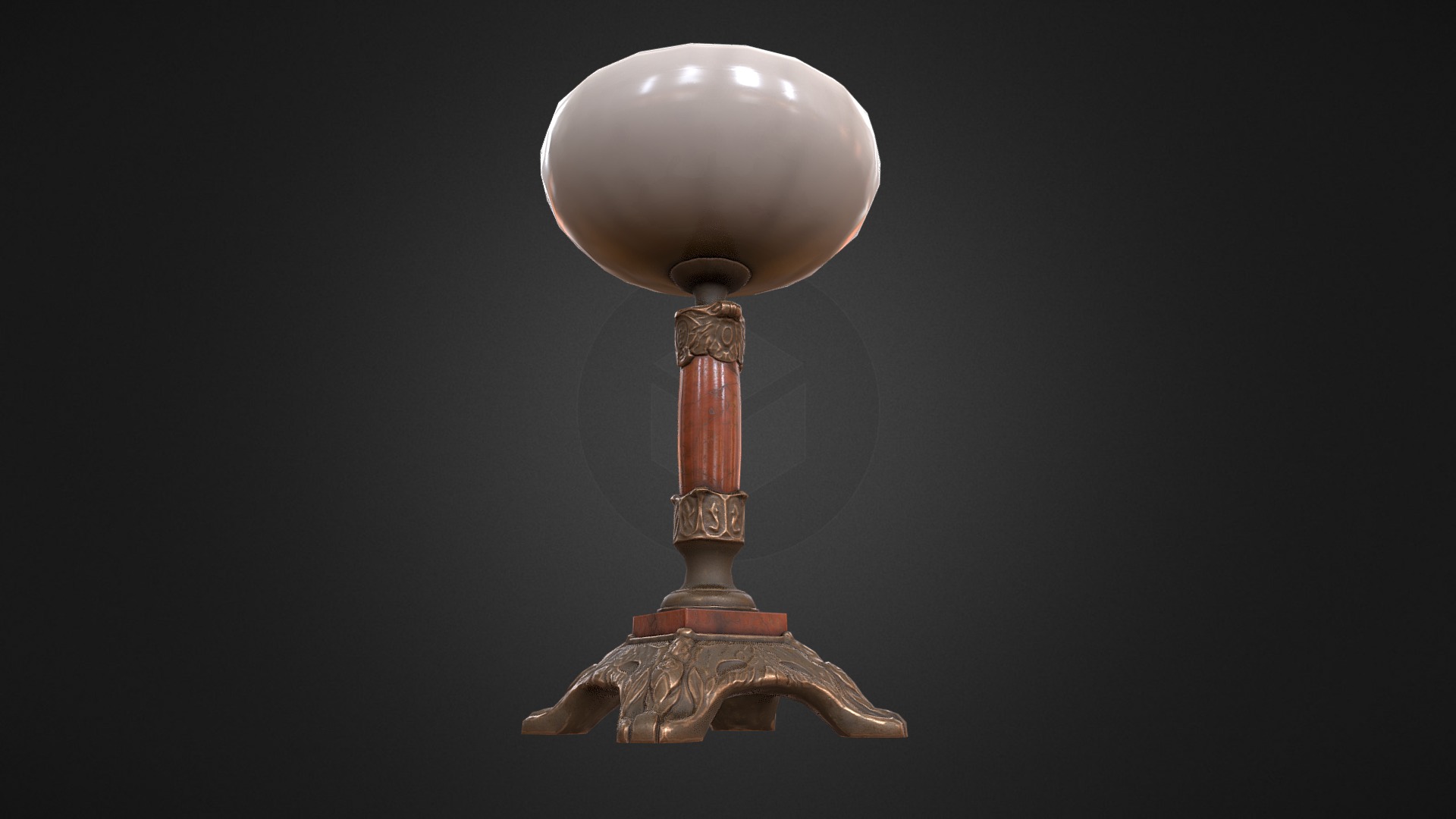 3D model Old Victorian Lamp - This is a 3D model of the Old Victorian Lamp. The 3D model is about a light bulb on a stand.