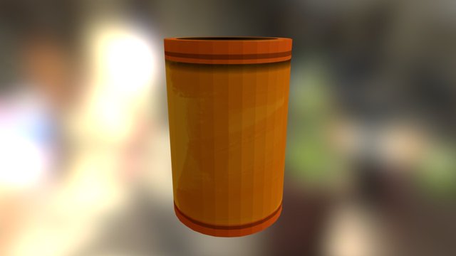 Orange Cylinder1b 3D Model