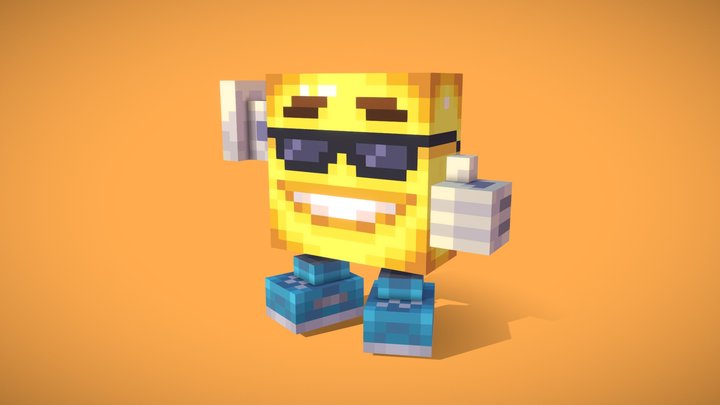 Minecraft Coolest Emoji 3D Model
