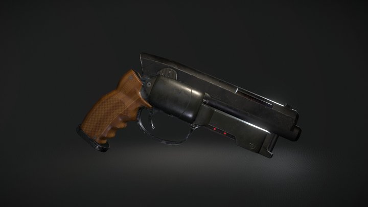.223 Pistol (Fallout 1) 3D Model