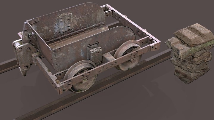 Iron Ore Cart 3D Model
