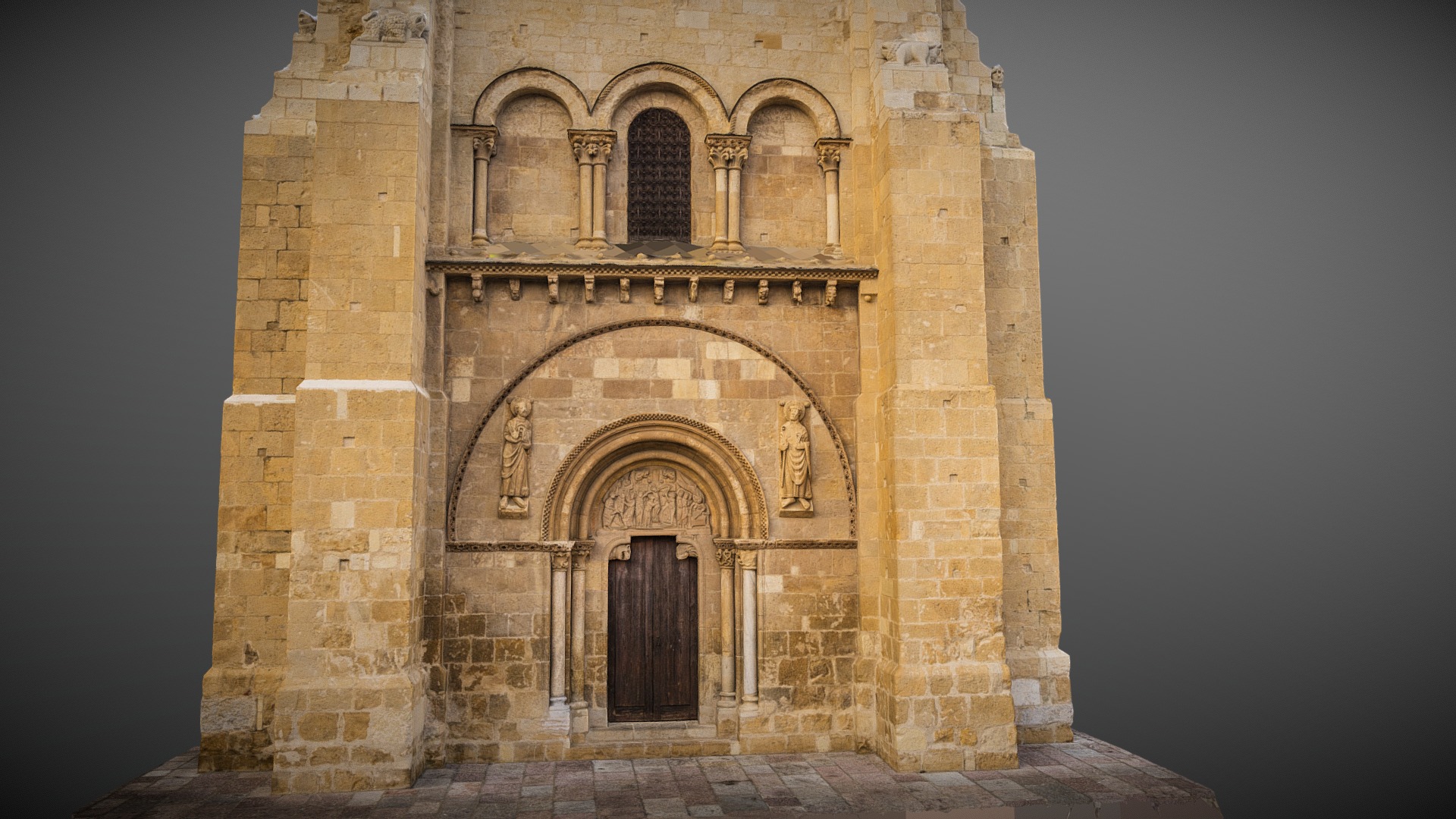 3D model Puerta del Perdón – photogrammetry scan - This is a 3D model of the Puerta del Perdón - photogrammetry scan. The 3D model is about a stone building with a large arched doorway.