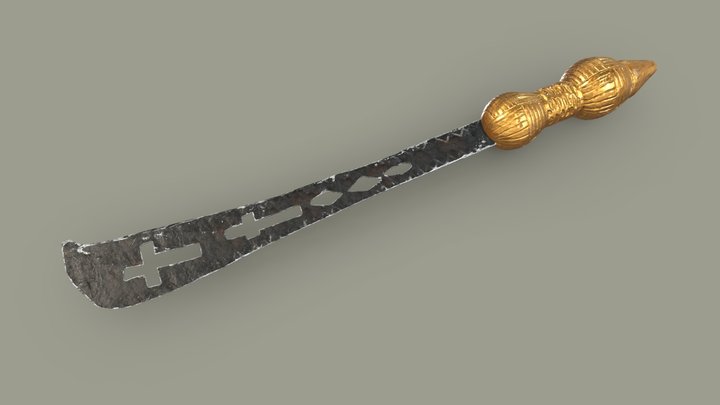 Akrafena Sword Low Poly Realistic 3D Model